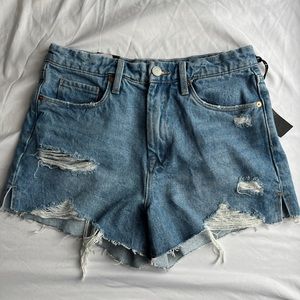 BNWT Blank NYC Barrow Vintage High Waist Cutoff Denim Shorts Ripped  size 29 $88